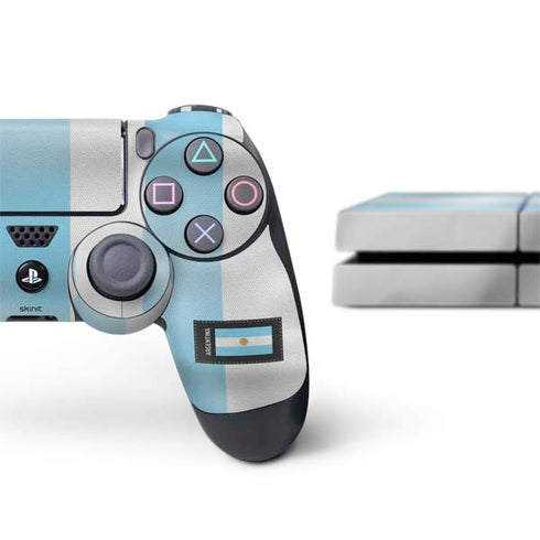 Argentina Soccer Flag PS4 Console and Controller Bundle Skin